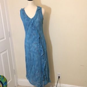 Blue chiffon dress